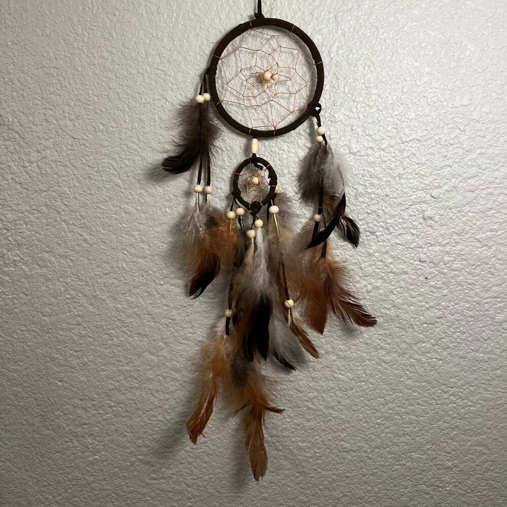 Eco friendly natural hand-crafted web dreamcatcher windchime wall decor hanging